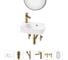 Комплект Wellsee 6 в 1 Lavinia Boho Bathroom Sink накладная/подвесная раковина 40x24 см 20219781R 1