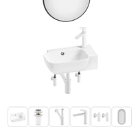 Комплект Wellsee 6 в 1 Lavinia Boho Bathroom Sink накладная/подвесная раковина 40x24 см 20219768R