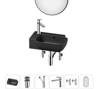 Комплект Wellsee 6 в 1 Lavinia Boho Bathroom Sink накладная/подвесная раковина 40x24 см 20219787R