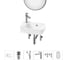 Комплект Wellsee 6 в 1 Lavinia Boho Bathroom Sink накладная/подвесная раковина 40x24 см 20219779R 1