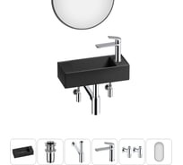Комплект Wellsee 6 в 1 Lavinia Boho Bathroom Sink накладная/подвесная раковина 43x18 см 20219717R