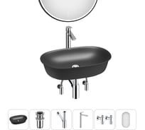 Акционный набор Wellsee 6 в 1 Brillant iCon накладная раковина 60x40 см 20218745R