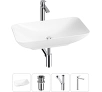 Акционный набор Wellsee 4 в 1 Demure накладная раковина 70x38 см 20214607R