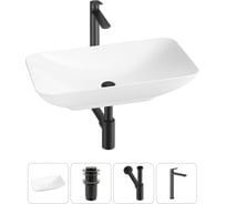 Акционный набор Wellsee 4 в 1 Demure накладная раковина 70x38 см 20214608R