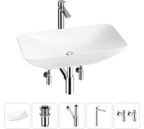 Акционный набор Wellsee 5 в 1 Demure накладная раковина 70x38 см 20214611R