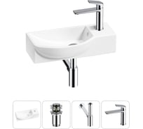 Комплект Wellsee 4 в 1 Lavinia Boho Bathroom Sink накладная/подвесная раковина 45x24 см 20216113R