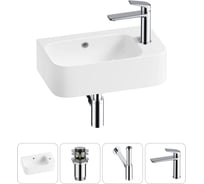 Комплект Wellsee 4 в 1 Lavinia Boho Bathroom Sink накладная/подвесная раковина 45x27 см 20216505R