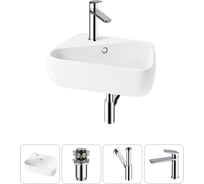 Комплект Wellsee 4 в 1 Lavinia Boho Bathroom Sink накладная/подвесная раковина 44x27 см 20216589R