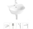 Комплект Wellsee 4 в 1 Lavinia Boho Bathroom Sink накладная/подвесная раковина 46x41 см 20216676R 1