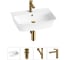 Комплект Wellsee 4 в 1 Lavinia Boho Bathroom Sink накладная/подвесная раковина 55x42 см 20216787R 1