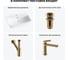 Комплект Wellsee 4 в 1 Lavinia Boho Bathroom Sink накладная/подвесная раковина 55x42 см 20216787R 12