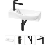 Комплект Wellsee 4 в 1 Lavinia Boho Bathroom Sink накладная/подвесная раковина 50x24 см 20216142R