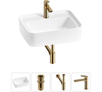 Комплект Wellsee 4 в 1 Lavinia Boho Bathroom Sink накладная/подвесная раковина 50x40 см 20215326R