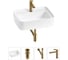Комплект Wellsee 4 в 1 Lavinia Boho Bathroom Sink накладная/подвесная раковина 50x40 см 20215326R 1
