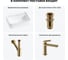 Комплект Wellsee 4 в 1 Lavinia Boho Bathroom Sink накладная/подвесная раковина 50x40 см 20215326R 11