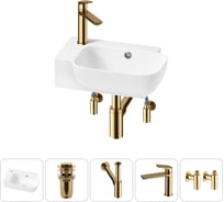 Комплект Wellsee 5 в 1 Lavinia Boho Bathroom Sink накладная/подвесная раковина 40x24 см 20216399R