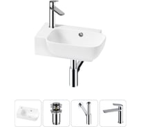 Комплект Wellsee 4 в 1 Lavinia Boho Bathroom Sink накладная/подвесная раковина 40x24 см 20216393R