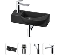 Комплект Wellsee 4 в 1 Lavinia Boho Bathroom Sink накладная/подвесная раковина 45x24 см 20216099R