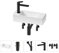 Комплект Wellsee 5 в 1 Lavinia Boho Bathroom Sink накладная/подвесная раковина 43x18 см 20216286R