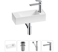 Комплект Wellsee 4 в 1 Lavinia Boho Bathroom Sink накладная/подвесная раковина 43x18 см 20216253R