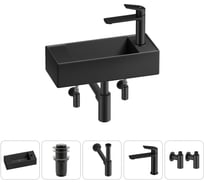 Комплект Wellsee 5 в 1 Lavinia Boho Bathroom Sink накладная/подвесная раковина 43x18 см 20216271R