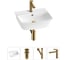 Комплект Wellsee 4 в 1 Lavinia Boho Bathroom Sink накладная/подвесная раковина 45x40 см 20216759R 1