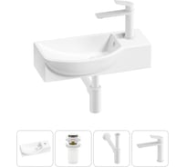 Комплект Wellsee 4 в 1 Lavinia Boho Bathroom Sink накладная/подвесная раковина 45x24 см 20216116R