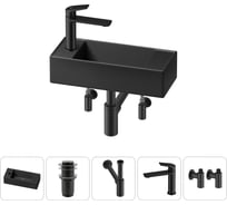 Комплект Wellsee 5 в 1 Lavinia Boho Bathroom Sink накладная/подвесная раковина 43x18 см 20216299R
