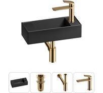 Комплект Wellsee 4 в 1 Lavinia Boho Bathroom Sink накладная/подвесная раковина 43x18 см 20216269R