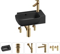 Комплект Wellsee 5 в 1 Lavinia Boho Bathroom Sink накладная/подвесная раковина 40x24 см 20216384R