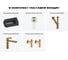 Комплект Wellsee 5 в 1 Lavinia Boho Bathroom Sink накладная/подвесная раковина 40x24 см 20216384R 12