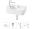 Комплект Wellsee 4 в 1 Lavinia Boho Bathroom Sink накладная/подвесная раковина 45x27 см 20216480R 1