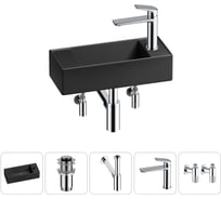 Комплект Wellsee 5 в 1 Lavinia Boho Bathroom Sink накладная/подвесная раковина 43x18 см 20216270R