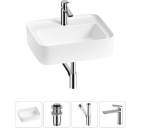 Комплект Wellsee 4 в 1 Lavinia Boho Bathroom Sink накладная/подвесная раковина 50x40 см 20215324R
