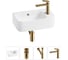 Комплект Wellsee 4 в 1 Lavinia Boho Bathroom Sink накладная/подвесная раковина 45x27 см 20216507R 1