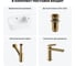 Комплект Wellsee 4 в 1 Lavinia Boho Bathroom Sink накладная/подвесная раковина 45x27 см 20216507R 12