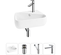 Комплект Wellsee 4 в 1 Lavinia Boho Bathroom Sink накладная/подвесная раковина 44x27 см 20216617R