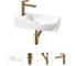 Комплект Wellsee 4 в 1 Lavinia Boho Bathroom Sink накладная/подвесная раковина 45x24 см 20216087R 1