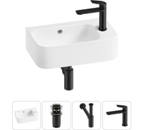 Комплект Wellsee 4 в 1 Lavinia Boho Bathroom Sink накладная/подвесная раковина 45x27 см 20216506R