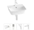 Комплект Wellsee 4 в 1 Lavinia Boho Bathroom Sink накладная/подвесная раковина 45x40 см 20216760R 1