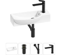 Комплект Wellsee 4 в 1 Lavinia Boho Bathroom Sink накладная/подвесная раковина 50x24 см 20216170R