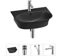 Комплект Wellsee 4 в 1 Lavinia Boho Bathroom Sink накладная/подвесная раковина 55x43 см 20216715R
