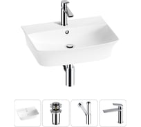Комплект Wellsee 4 в 1 Lavinia Boho Bathroom Sink накладная/подвесная раковина 55x42 см 20216785R
