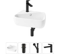 Комплект Wellsee 4 в 1 Lavinia Boho Bathroom Sink накладная/подвесная раковина 44x27 см 20216590R