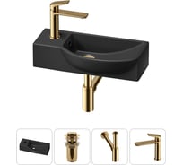 Комплект Wellsee 4 в 1 Lavinia Boho Bathroom Sink накладная/подвесная раковина 45x24 см 20216101R