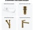 Комплект Wellsee 4 в 1 Lavinia Boho Bathroom Sink накладная/подвесная раковина 50x24 см 20216143R 12