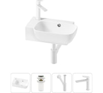 Комплект Wellsee 4 в 1 Lavinia Boho Bathroom Sink накладная/подвесная раковина 40x24 см 20216396R