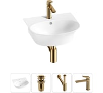Комплект Wellsee 4 в 1 Lavinia Boho Bathroom Sink накладная/подвесная раковина 46x41 см 20216675R