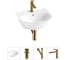 Комплект Wellsee 4 в 1 Lavinia Boho Bathroom Sink накладная/подвесная раковина 46x41 см 20216675R 1