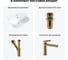Комплект Wellsee 4 в 1 Lavinia Boho Bathroom Sink накладная/подвесная раковина 46x41 см 20216675R 12